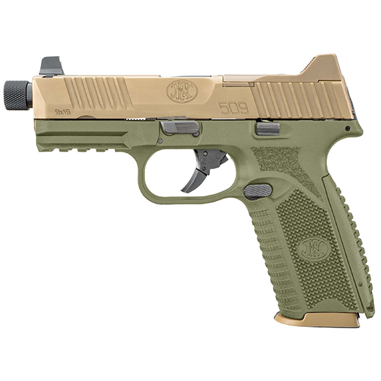 FN 509 TACTICAL 9MM ODG FDE NS NMS 1 17RD 2 24RD - Sale